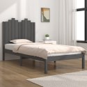 VidaXL Rama łóżka, szara, lite drewno sosnowe, 100 x 200 cm