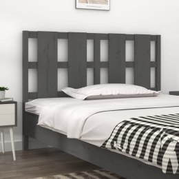 VidaXL Wezgłowie łóżka, szare, 125,5x4x100 cm, lite drewno sosnowe