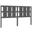 VidaXL Wezgłowie łóżka, szare, 165,5x4x100 cm, lite drewno sosnowe