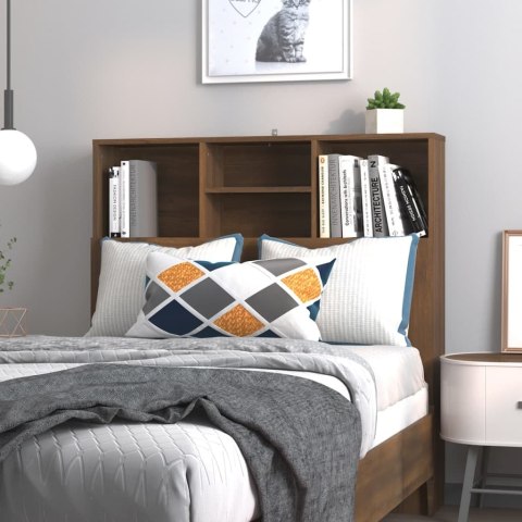 VidaXL Wezgłowie łóżka z półkami, brązowy dąb, 100x19x103,5 cm