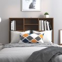 VidaXL Wezgłowie łóżka z półkami, brązowy dąb, 100x19x103,5 cm