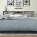 VidaXL Wezgłowie łóżka z półkami, szary dąb sonoma, 220x19x103,5 cm