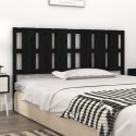VidaXL Wezgłowie łóżka, czarne, 165,5x4x100 cm, lite drewno sosnowe