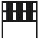 VidaXL Wezgłowie łóżka, czarne, 95,5x4x100 cm, lite drewno sosnowe