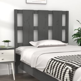 VidaXL Wezgłowie łóżka, szare, 105,5x4x100 cm, lite drewno sosnowe