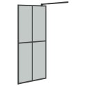 VidaXL Ścianka prysznicowa, 90x195 cm, ciemne szkło hartowane