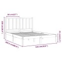VidaXL Rama łóżka, czarna, lite drewno, 120x200 cm