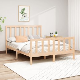 VidaXL Rama łóżka, lite drewno sosnowe, 140x190 cm