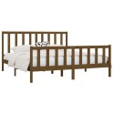 VidaXL Rama łóżka, miodowy brąz, lite drewno, 200 x 200 cm