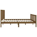 VidaXL Rama łóżka, miodowy brąz, lite drewno, 200 x 200 cm