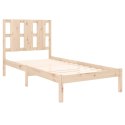VidaXL Rama łóżka, lite drewno sosnowe, 90x200 cm
