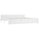 VidaXL Rama łóżka z szufladami, biała, 200x200 cm
