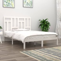 VidaXL Rama łóżka, biała, lite drewno sosnowe, 120x200 cm