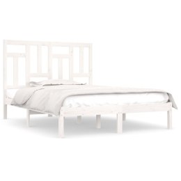 VidaXL Rama łóżka, biała, lite drewno sosnowe, 120x200 cm