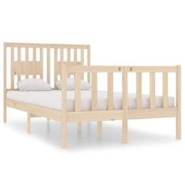 VidaXL Rama łóżka, lite drewno, 120x190 cm, podwójna