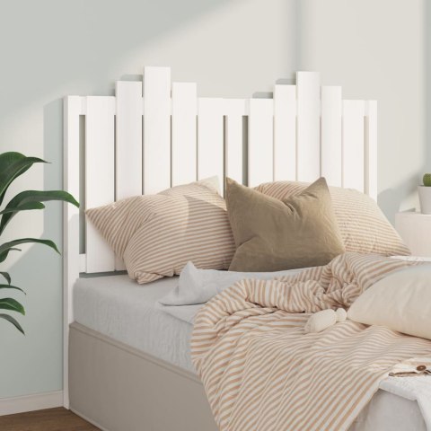 VidaXL Wezgłowie łóżka, białe, 126x4x110 cm, lite drewno sosnowe