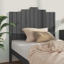 VidaXL Wezgłowie łóżka, szare, 106x4x110 cm, lite drewno sosnowe