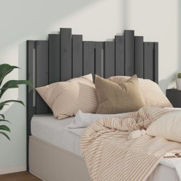 VidaXL Wezgłowie łóżka, szare, 126x4x110 cm, lite drewno sosnowe