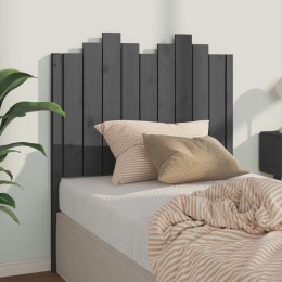 VidaXL Wezgłowie łóżka, szare, 96x4x110 cm, lite drewno sosnowe
