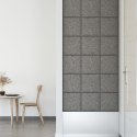 VidaXL Panele ścienne, 12 szt., jasnoszare, 30x30 cm, tkanina, 1,08 m²