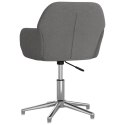 VidaXL Obrotowe krzesło biurowe, jasnoszare, obite tkaniną