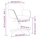 VidaXL Obrotowe krzesło biurowe, jasnoszare, obite tkaniną