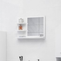VidaXL Lustro łazienkowe, białe, wysoki połysk, 60x10,5x45 cm
