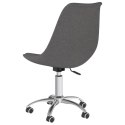 VidaXL Obrotowe krzesło biurowe, ciemnoszare, tapicerowane tkaniną