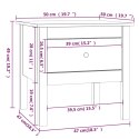 VidaXL Stoliki boczne, 2 szt., czarne, 50x50x49 cm, drewno sosnowe