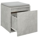 VidaXL Puf z szufladą, betonowy szary, 40,5x40x40 cm