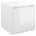 VidaXL Puf z szufladą, biały z połyskiem, 40,5x40x40 cm