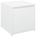 VidaXL Puf z szufladą, biały, 40,5x40x40 cm, materiał drewnopochodny