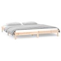 VidaXL Rama łóżka z LED, 160x200 cm, lite drewno