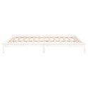 VidaXL Rama łóżka z LED, biała, 120x200 cm, lite drewno