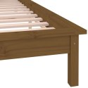 VidaXL Rama łóżka z LED, miodowy brąz, 160x200 cm, lite drewno