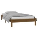 VidaXL Rama łóżka z LED, miodowy brąz 75x190 cm, pojedyncza, drewniana