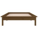 VidaXL Rama łóżka z LED, miodowy brąz 75x190 cm, pojedyncza, drewniana