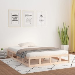 VidaXL Rama łóżka, 120x190 cm, lite drewno