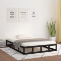 VidaXL Rama łóżka, czarna, 120 x 200 cm, lite drewno