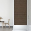 VidaXL Panele ścienne, 12 szt., brązowe, 90x15 cm, tkanina, 1,62 m²