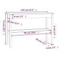 VidaXL Stolik konsolowy, 110x40x75 cm, lite drewno sosnowe