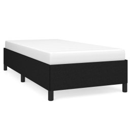 VidaXL Rama łóżka, czarna, 90x200 cm, tapicerowana tkaniną