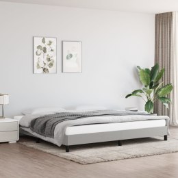 VidaXL Rama łóżka, jasnoszara, 200 x 200 cm, tapicerowana tkaniną