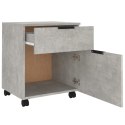 VidaXL Szafka na dokumenty, na kółkach, szarość betonu, 45x38x54 cm