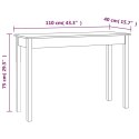 VidaXL Stolik konsolowy, szary, 110x40x75 cm, lite drewno sosnowe