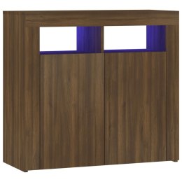 VidaXL Szafka z oświetleniem LED, brązowy dąb, 80x35x75 cm