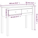 VidaXL Stolik konsolowy, 100x35x75 cm, lite drewno sosnowe