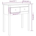 VidaXL Stolik konsolowy, 70x35x75 cm, lite drewno sosnowe