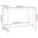 VidaXL Stolik konsolowy, czarny, 110x40x80 cm, lite drewno sosnowe