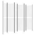VidaXL Parawan 6-panelowy, biały, 300 x 200 cm, tkanina
